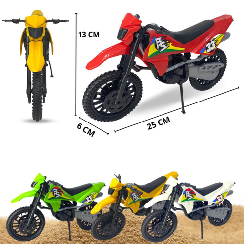 Moto De Brinquedo Motocross 28cm Moto De Trilha Infantil F114