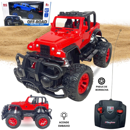 Carro Carrinho Controle Remoto Jeap 4x4 Off Road A Pilha no Shoptime