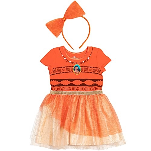 Vestido Luxo Moana Baby Laranja - R$ 62