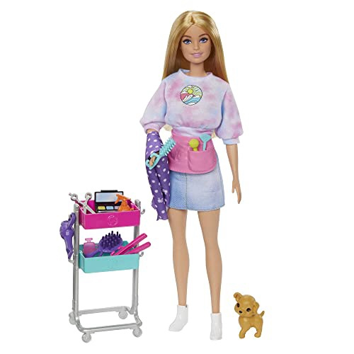 Boneca Barbie Estilista no set com 14 Acess rios Loira Malibu no