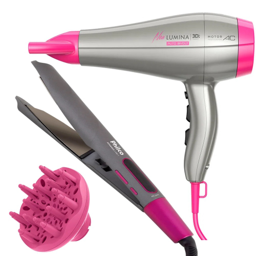 Secador de cabelo profissional 2500w salão e modelador 32mm - Philco -  Secador de Cabelo - Magazine Luiza