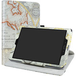 Asus Zenpad Z10 ZT500KL Case, LiuShan 360 Graus Rotation Stand pu Couro com capa padrão bonito para 9,7 asus Zenpad Z10 ZT500KL Tablet, Mapa Branco