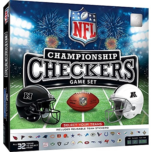 MasterPieces nfl New England Patriots Damas Jogo de Tabuleiro