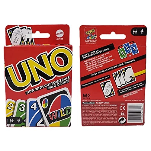 Mattel UNO-WILD autêntico uno família diversão e entretenimento poker jogo  de tabuleiro das crianças brinquedos criativo uno cartões de poker presente