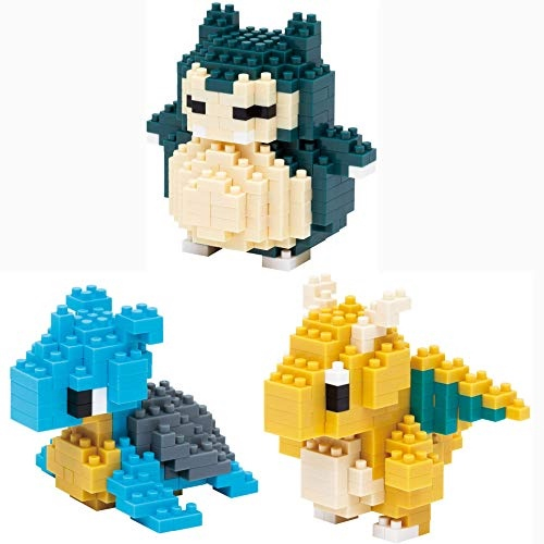 Bonecos Pokémon Nanoblock - Montagem Lego