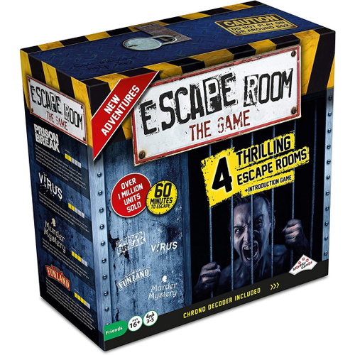 Escape Room The Game, Versão 2 - com 4 Salas de Fuga Emocionantes Resolva o  jogo de tabuleiro misterioso para adultos e adolescentes