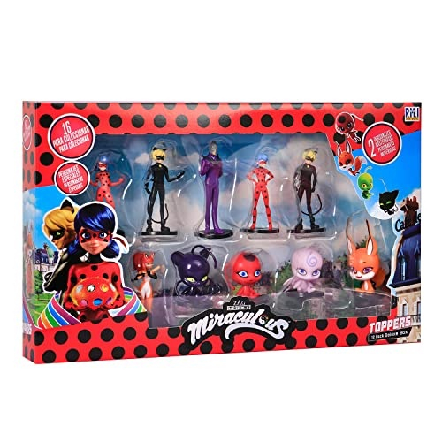 Bonecos Articulados - Lady Bug - Cat Noir - Superhero Mission Accomplished  - Miraculous - Multikids