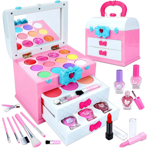 Kit de maquiagem GirlsHome Kids para menina 35 pcs kit de