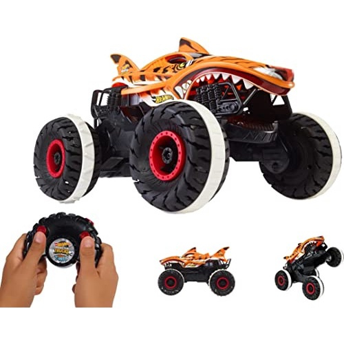 Hot Wheels Monster Trucks, Carro de Controle Remoto, Monster Truck Toy com  Rodas De Todo o Terreno, 1:15 Escala Imparável Tiger Shark rc em Promoção  na Americanas