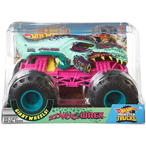 Hot Wheels Monster Trucks Zombie Wrex die-cast 1:24 Scale Veículo com rodas  gigantes para crianças de 3 a 8 anos grandes caminhões de brinquedo grande  em Promoção na Americanas