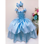 Vestido Infantil Princesa Cinderela Glitter Luxo Festa em Promoção na  Americanas