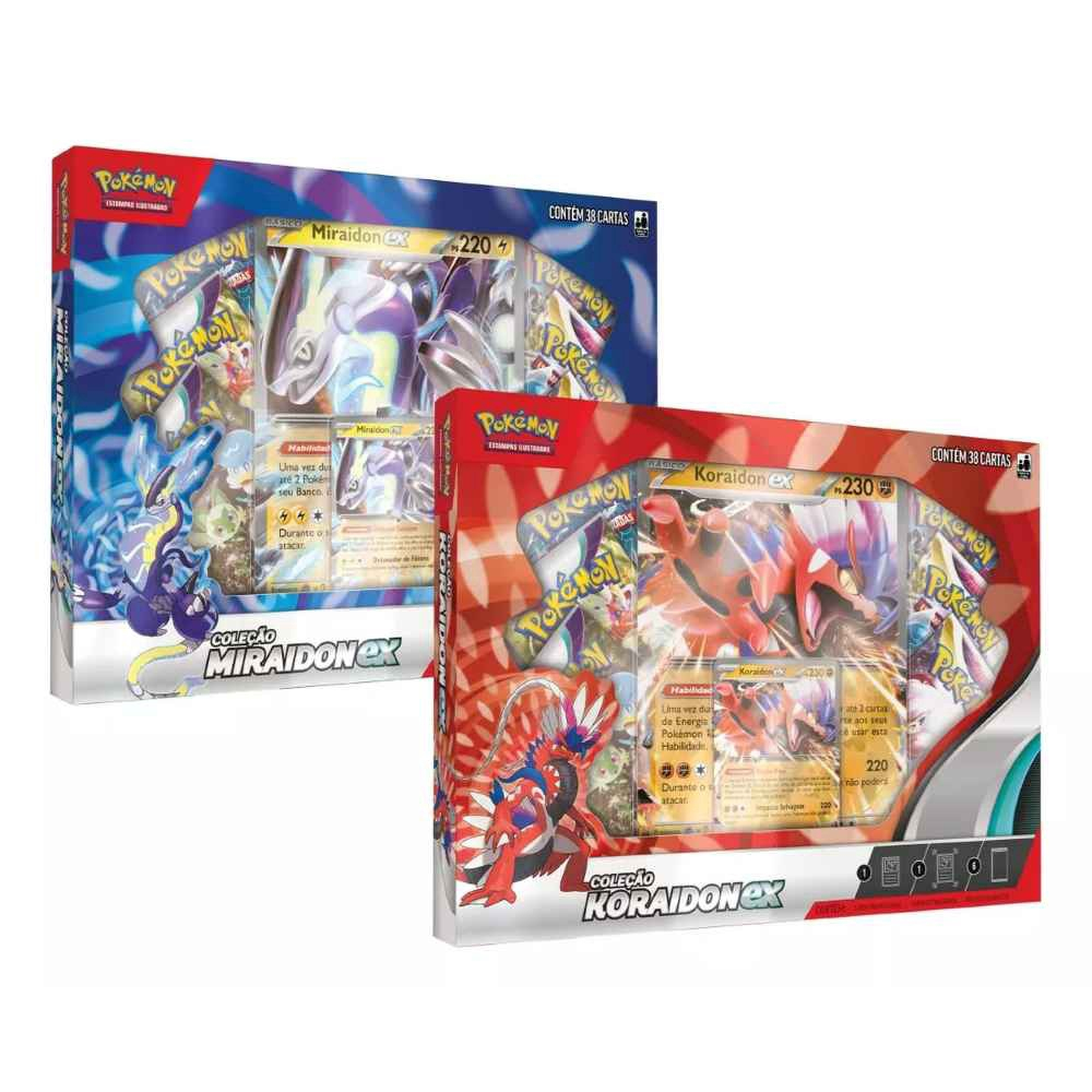 Pokemon Lendas de Paldea Kit 2 Boxes (Miraidon + Koraidon) em Promoção na  Americanas