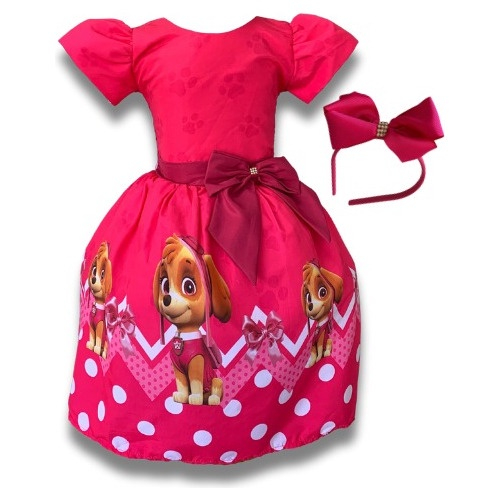 Vestido Infantil Temático Roblox C/tule Luxo Festa + Tiara