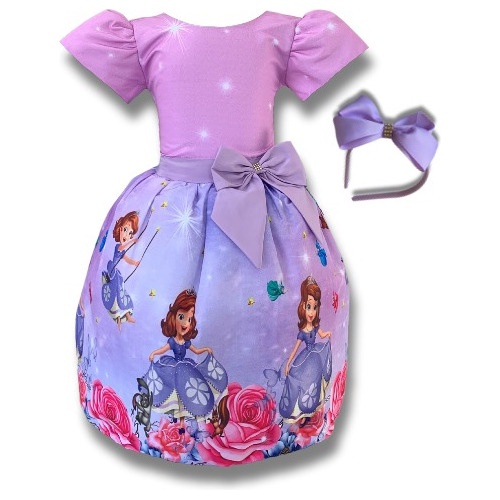 Vestido Infantil Princesa Sofia Lilás na Americanas Empresas