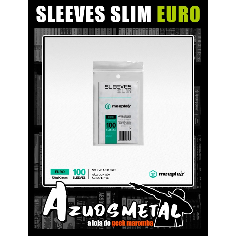 Sleeves Slim - Meeplebr (Diversos Tamanhos)