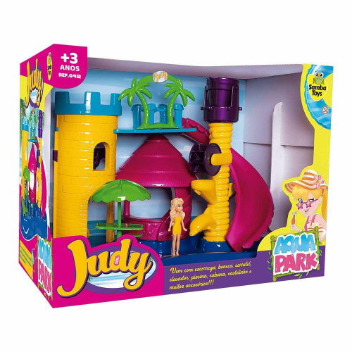 Conjunto e Boneca - Polly Pocket - Parque Aquático de Esportes