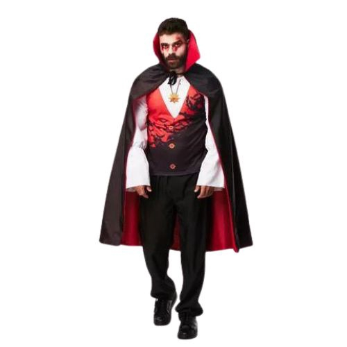 Fantasia de Drácula Vampiro Masculino Adulto Completa c/ Cartola