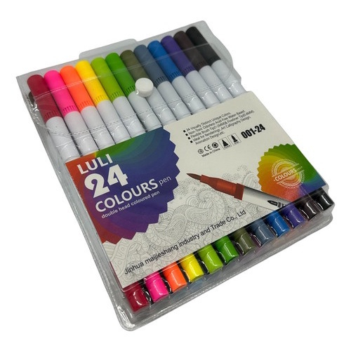 Kit 24 Brush Caneta Pen Ponta Pincel Lettering Canetinha na Americanas Empresas