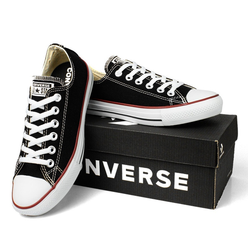 Tênis Converse All Star Tradicional - Preto - Chuck Taylor - Cano Curto -  Rock Star