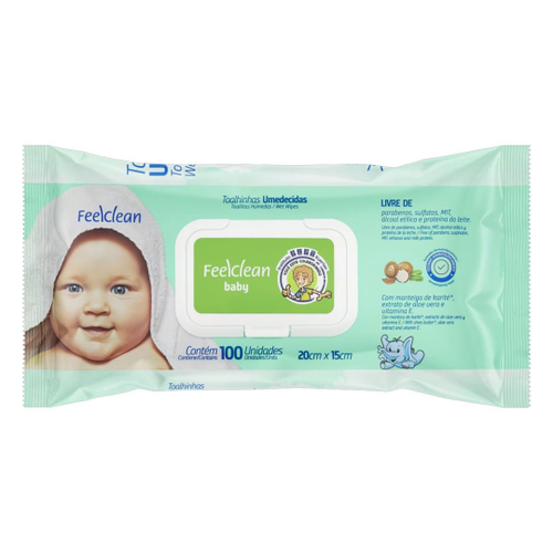 Lenço Umedecidos Feelclean Baby 100 Unidades em Promoção na Americanas