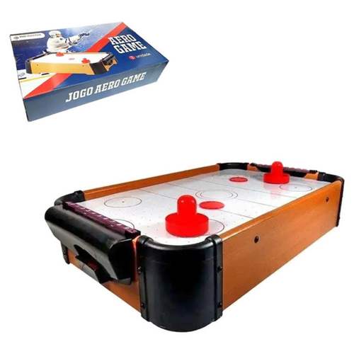 Mini Mesa Jogo de AIR HOCKEY à Pilhas Portátil com Marcador Discos