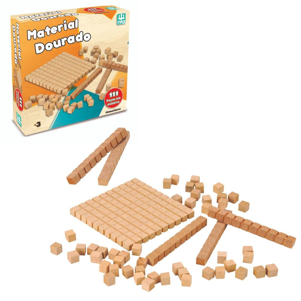 Jogo Didático De Madeira Material Dourado 111 Peças - Vou Comprar