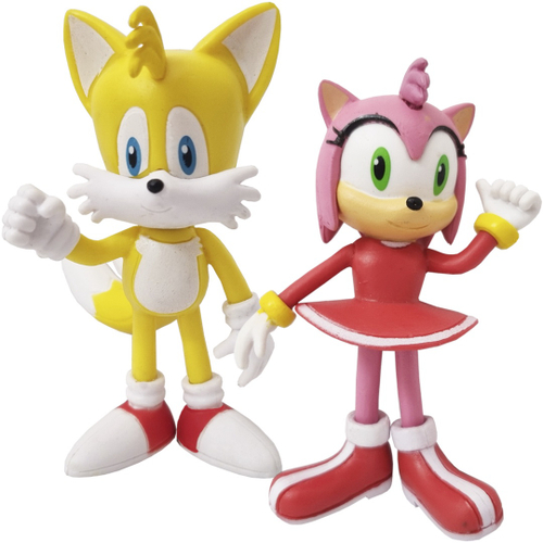 Action Figures Coleção 9 Bonecos Miniatura Sonic The Hedgehog Classic Mini  Buildable Figures Sonic Amy Tails