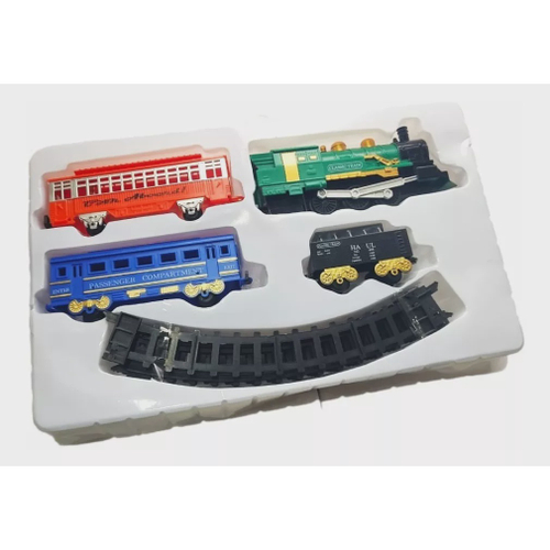 FERRORAMA TREM ELETRICO MAQUINA LOCOMOTIVA COM TRILHOS E VAGOES GRANDE  12,5X17,5CM 20PÇS CLASSIC TRAIN : : Brinquedos e Jogos