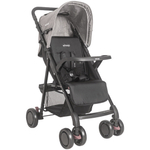 Carrinho de Bebe Kiddo Street Preto Cinza Passeio Berco