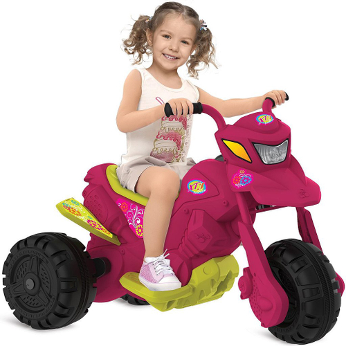 Moto Infantil Fada 6V Rosa/Lilás 1210L - Magic Toys