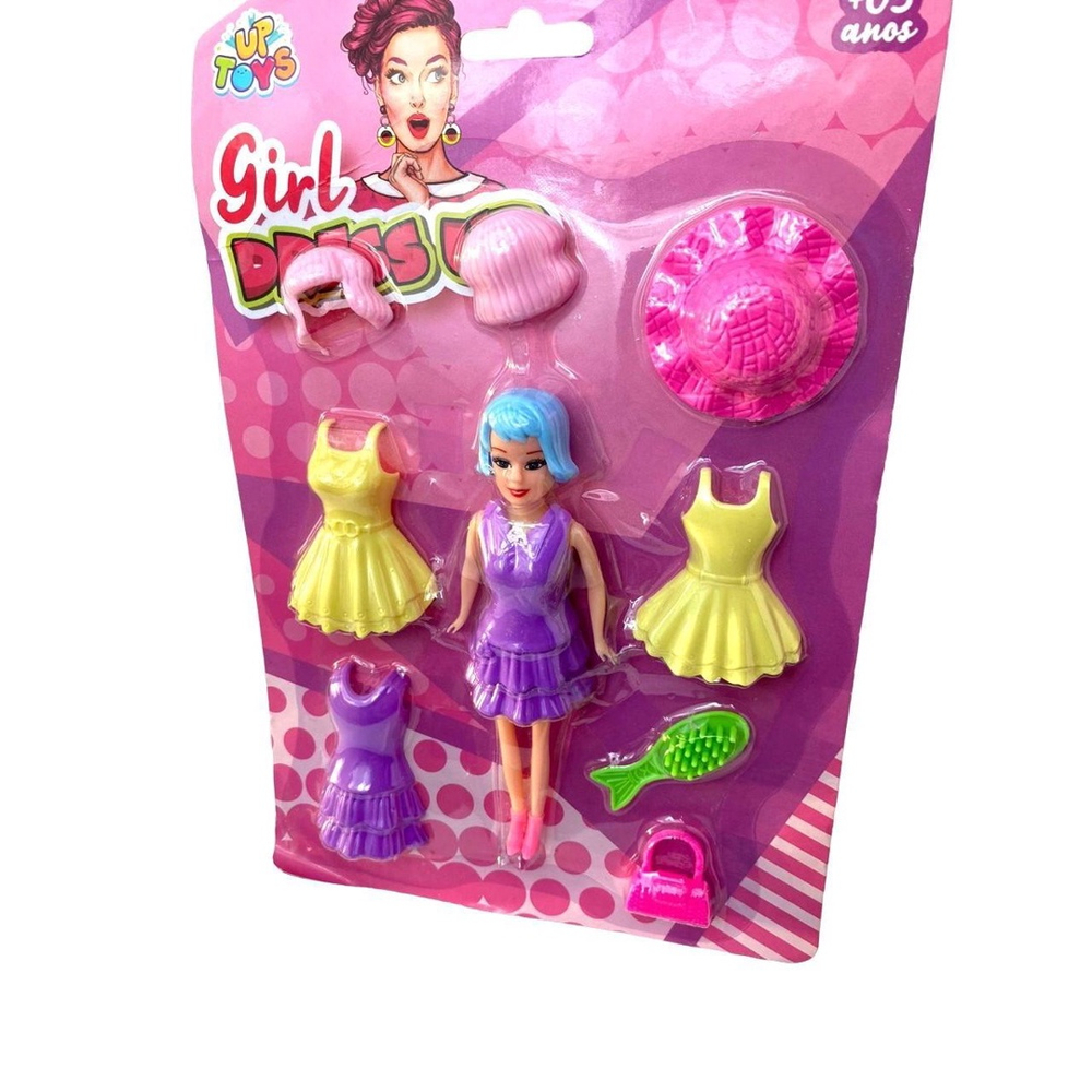 Boneca Troca de Roupa com Acessórios - Boneca Troca de Roupa com