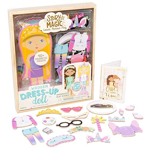 Magnetic wooden 2025 dress up dolls