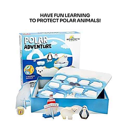 Adventerra Games - Polar Adventure Disappearing Ice, Jogos de tabuleiro  educativos para crianças de 4 a 8 anos - Jogos de tabuleiro para meninos e  meninas - Recursos de aprendizagem para crianças