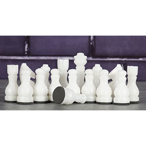 Jogo de Xadrez Medieval Rústico Coleção Temático Peças Chess Set Tabuleiro  Preto Branco Grande