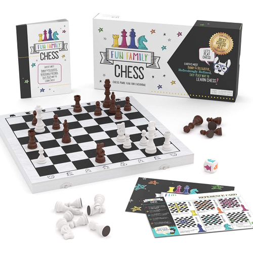 Fun Family Chess Set para Crianças & Adultos - Jogo de Tabuleiro de Madeira  para Aprender Xadrez em Promoção na Americanas