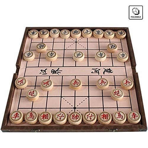 Luoyer 15 polegadas Conjunto de xadrez chinês com PU Couro Foldable Board  Xiangqi Portable Chinese Chess Game Set Estratégia Xiang Qi Jogos de  tabuleiro para 2 jogadores para crianças adultos Família 