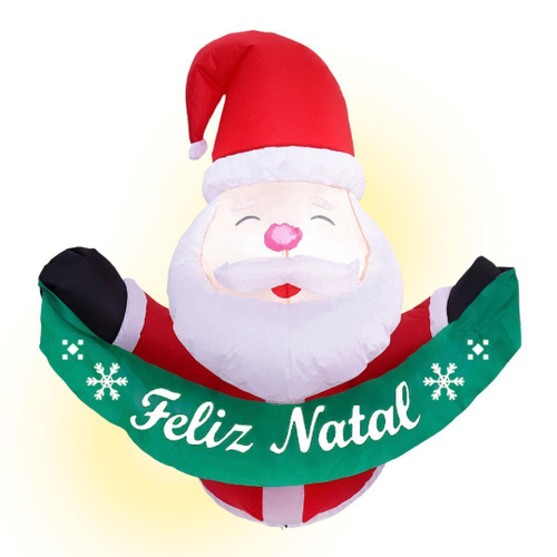 Jogo Papai Noel e Boneco de Neve Cone Iluminado LED Tricô Vermelho