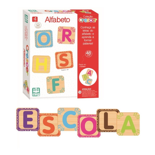 Jogo Alfabeto Educativo Escolar Pais & Filhos com o Melhor Preço é no Zoom