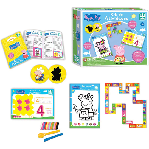 Kit 6 Jogos em Madeira Educativos Pedagógicos Brinquedos Nig