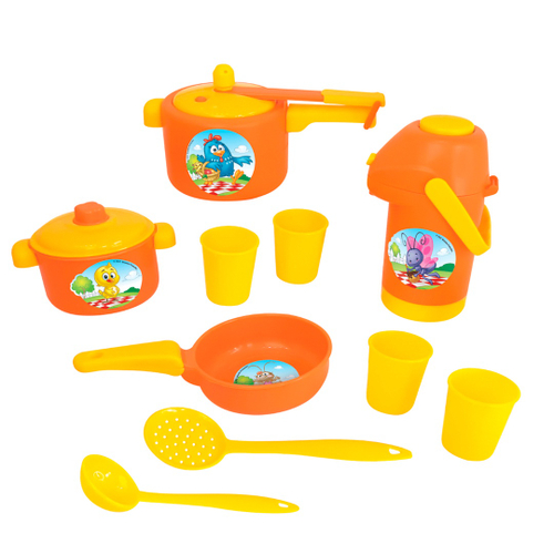 Kit Cozinha Infantil Fogão Jogo de Panela Comida Prato 20pç