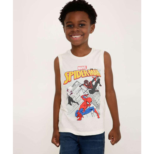 Regata Infantil Estampa Homem Aranha Brinde Marvel