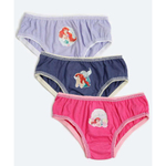 Kit 3 Calcinhas Infantil Ariel Disney Tam 2 a 12-26007