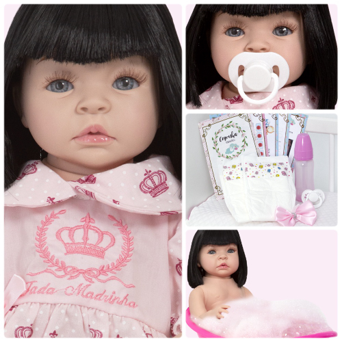 Bebe Reborn, Menina, Barata,promoçao Princesa Linda Cílios