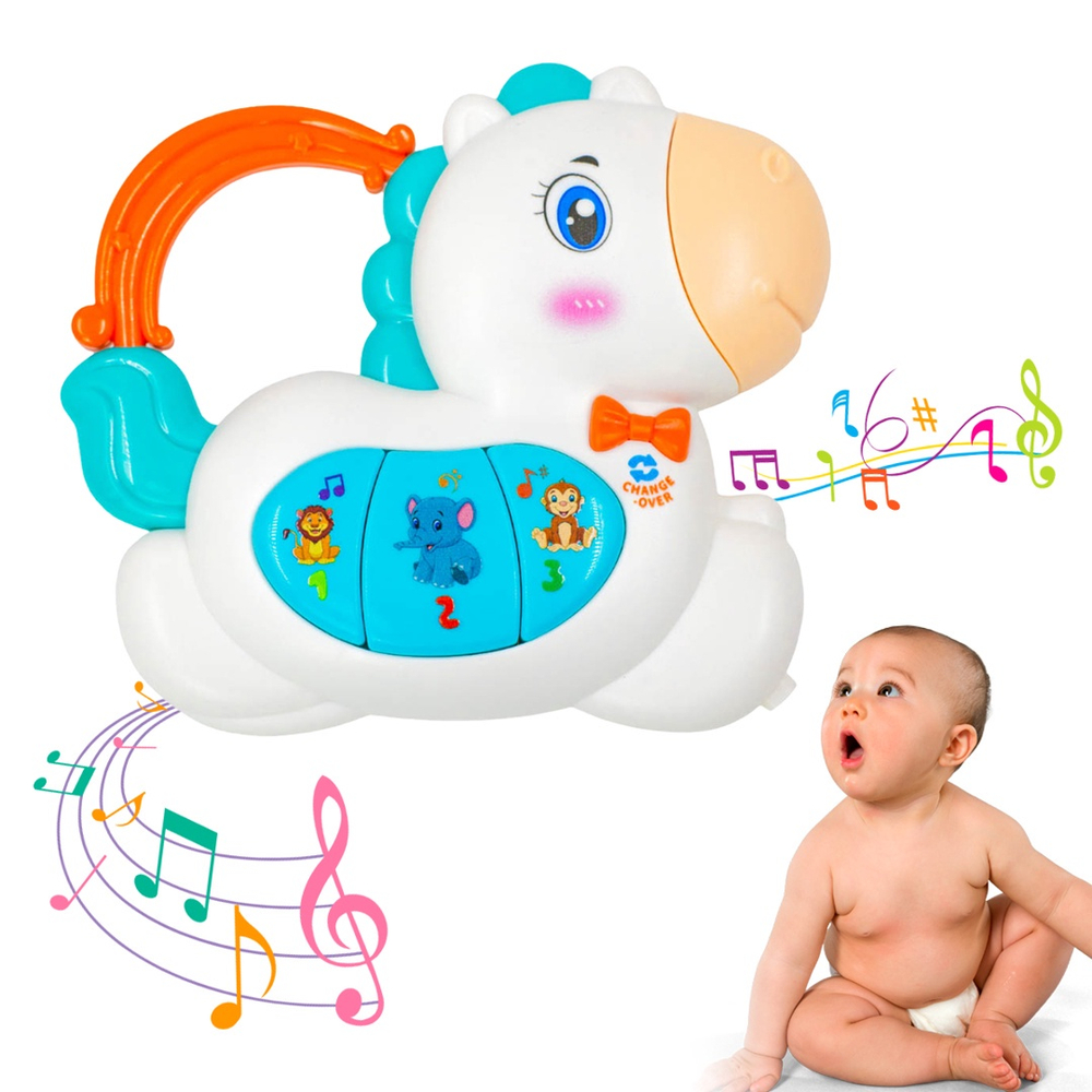 Brinquedo Teclado Infantil Música Luz Piano Cavalo + 4 Pilha em Promoção na  Americanas