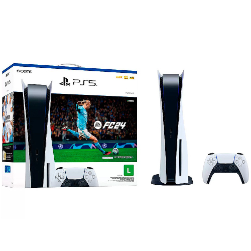 Console PlayStation 5 Standard Edition Branco + ea Sports FC24 + Controle  Sem Fio Dualsense Branco na Americanas Empresas