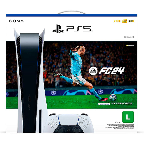 Console PlayStation 5 Standard Edition Branco + ea Sports FC24 + Controle  Sem Fio Dualsense Branco na Americanas Empresas