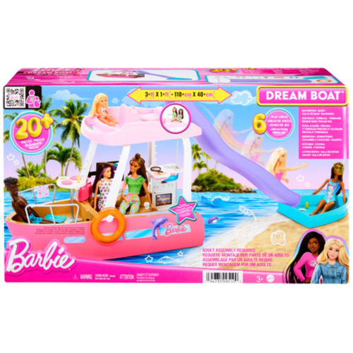 Playset Barbie Barco Com Piscina E Toboágua Dream Boat HJV37