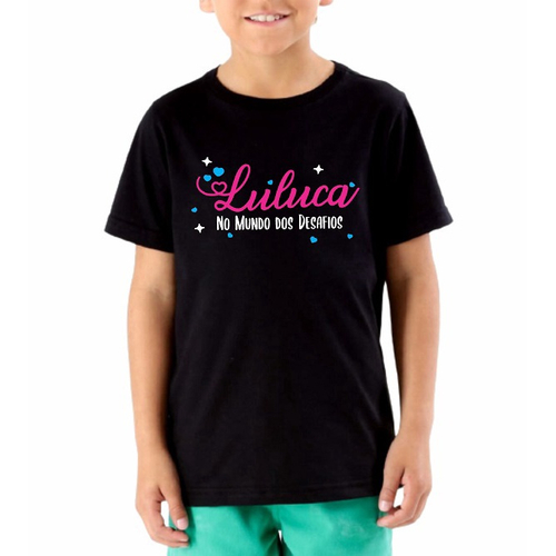 Camiseta Raglan Infantil Luluca Panda Menina