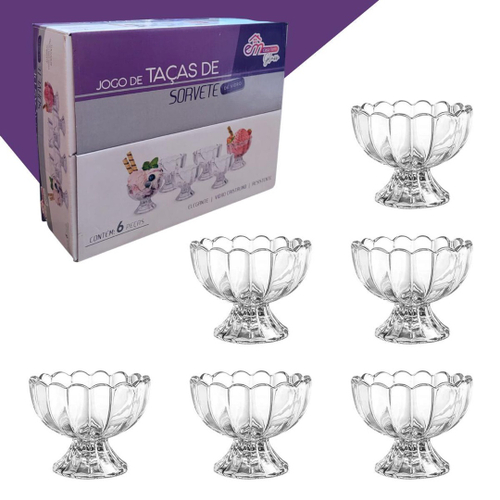 Jogo 3 Un Taça Vidro Paulista 220Ml Sobremesa Sorvete Nadir em Promoção na  Americanas