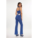 Calça Jeans Feminina Turm Flare Cint Super Alta Flor De Lis